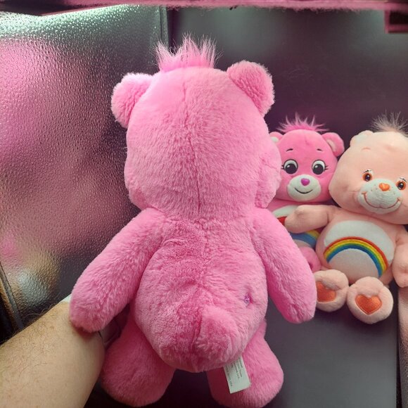 Lot of 3 Cheer Care Bears 2003 & 2020 Rainbow Pink Plush Stuffed Toy Animal - Picture 11 of 12